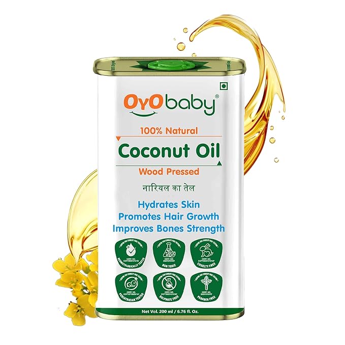 Oyo Baby Massage Oil Pure & Natural Coconut Baby Oil - 200 ml