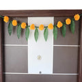 Reusable Artificial Flowers Hanging Garlands with Mango Leaf Artificial Marigold Genda Flowers Toran