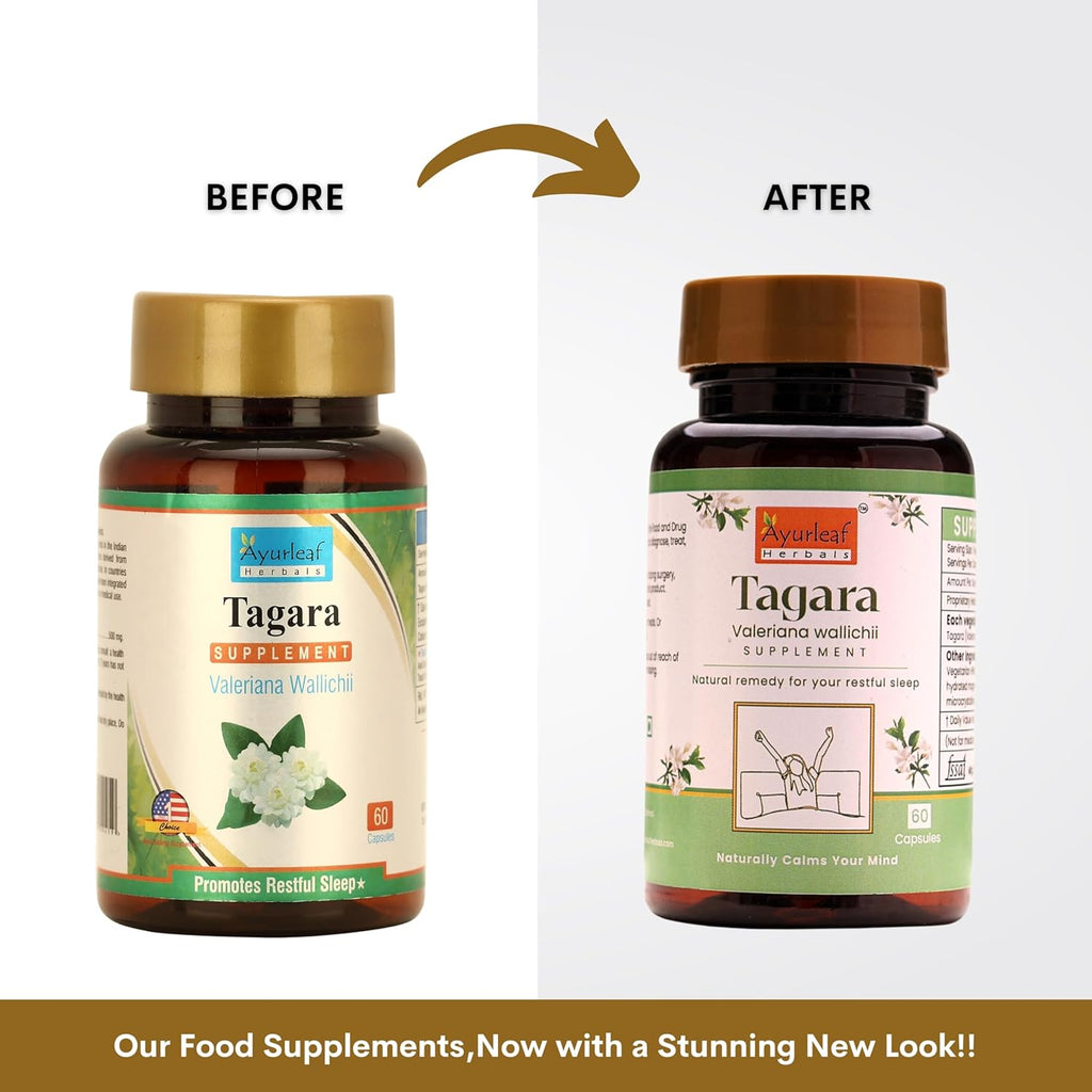 Ayurleaf Herbals Tagara Capsule - 60 Caps (Pack of 2)