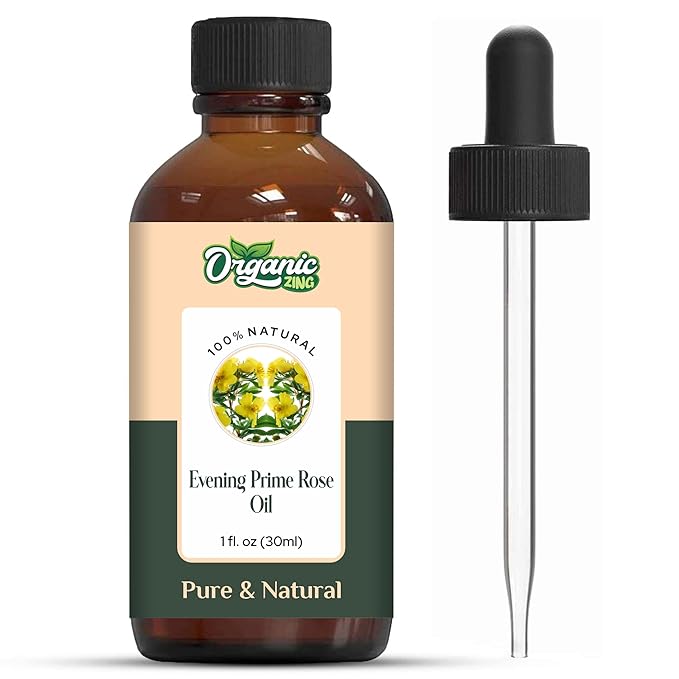 Organic Zing Evening Primrose Essential Oil for Skin Care, Diffuser, Aromatherapy - 30 Ml