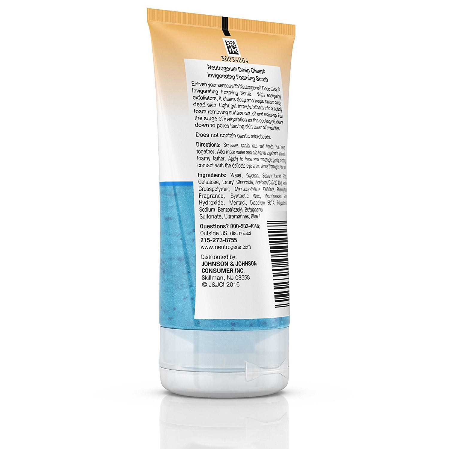 Neutrogena Deep Clean Invigorating Foaming Scrub, 124.2 ml (Pack of 1)