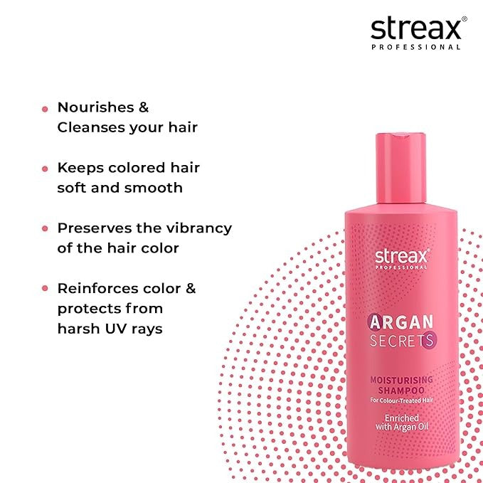 Streax Professional Argan Secrets Colour Protect Shampoo - 300 ml