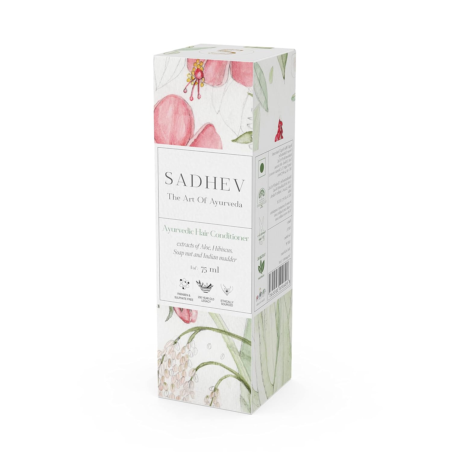 Sadhev Ayurvedic Hair Conditioner With Extracts Of Aloe, Hibiscus, Soap Nut And Indian Maddar For Deep Condition And Nourishment