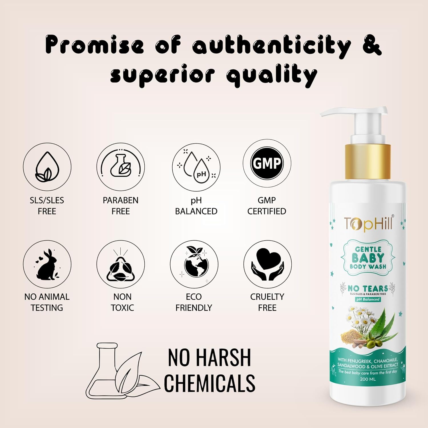 Tophill Gentle Baby Body Wash - 200 ml