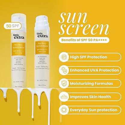 Little Extra Rice Berry Sunscreen, SPF 50 PA++++, UVA/B - 50 gms