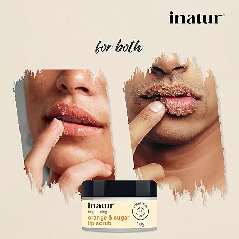 Inatur Orange Oil & Sugar Lip Scrub - 10 gms