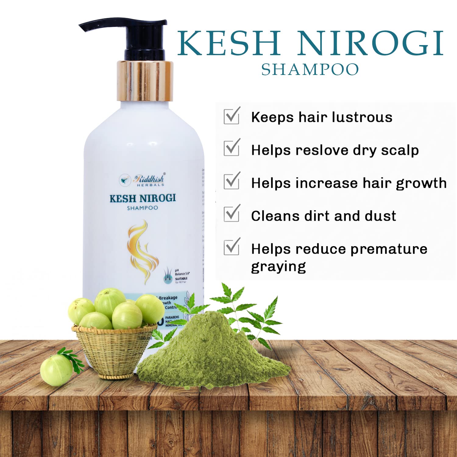 Riddhish Herbals Kesh Nirogi Anti-Hair Fall Shampoo - 300 ml