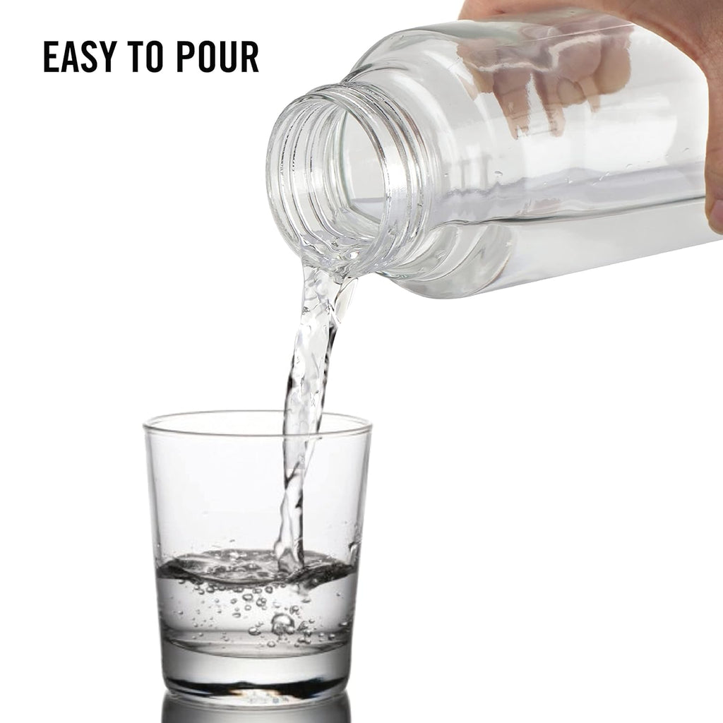 Cello H2o Steelox Glass Water Bottle | Glass Fridge Bottle | 920 Ml | Set of 6