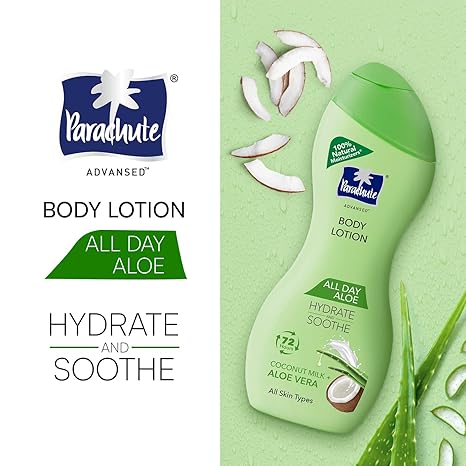 Parachute Advansed All Day Aloe Lotion - 400 ml (Pack of 2)