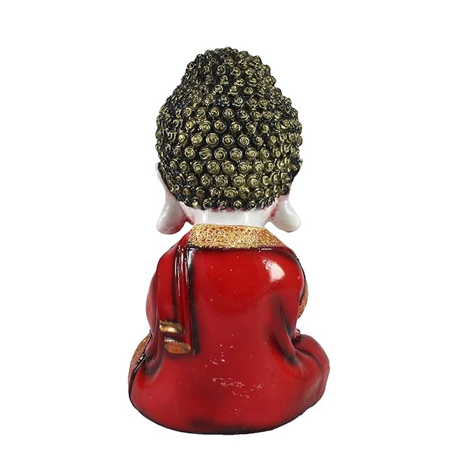 Ecraftindia Child Monk Figurine | Red