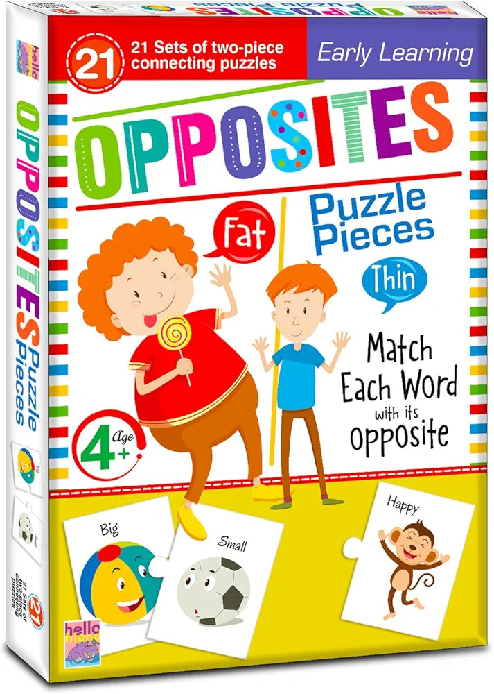 Hello Friend Opposite Match Jigsaw Puzzle Connecting 2-Piece  for Kids, Childrens and Toddlers Early Learning Educational
