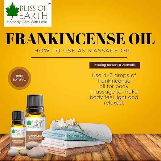 Bliss of Earth Pure Frankincense Essential Oil - 10 ml