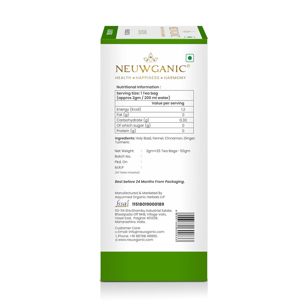 Neuwganic - Detox Wellness Tea Bags - 25 Pyramid Tea Bags - 50 Grams