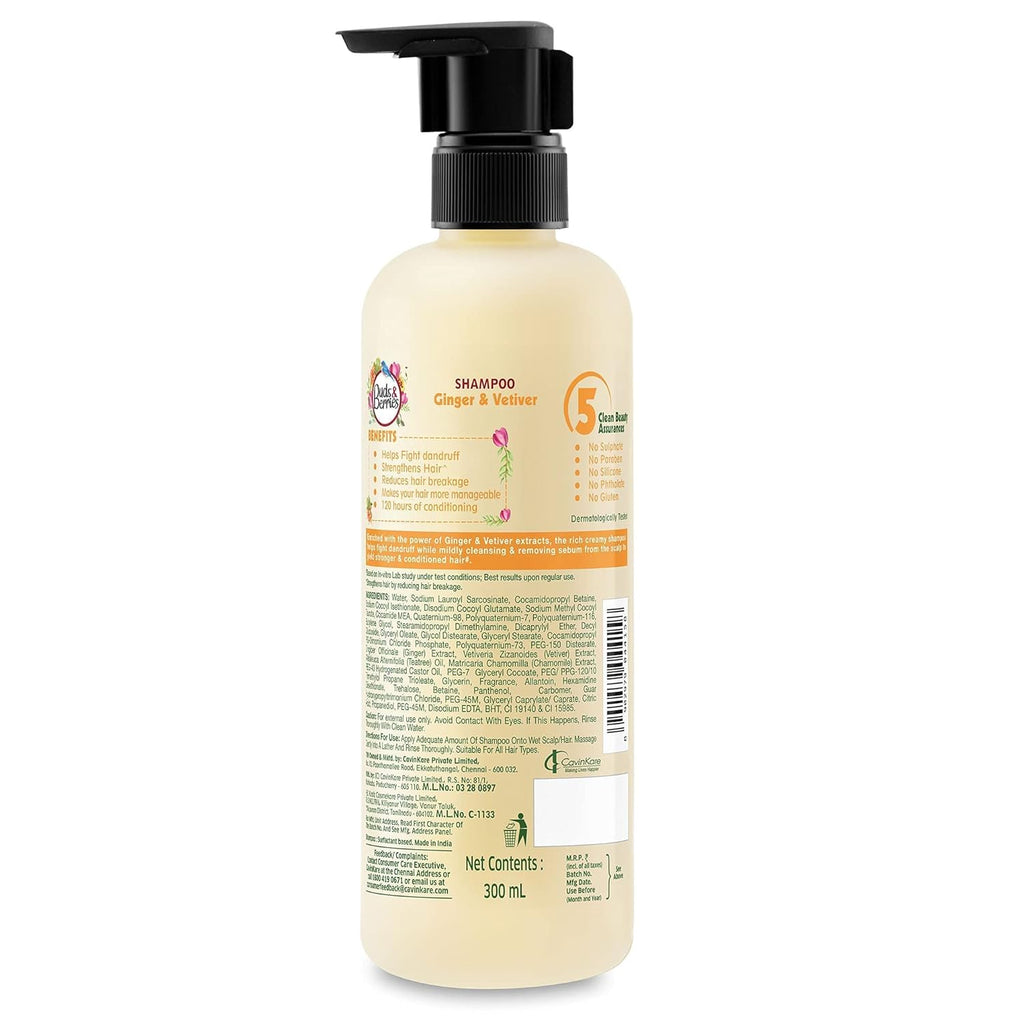 Buds & Berries Ginger and Vetiver Dandruff Control Shampoo - 300 ml