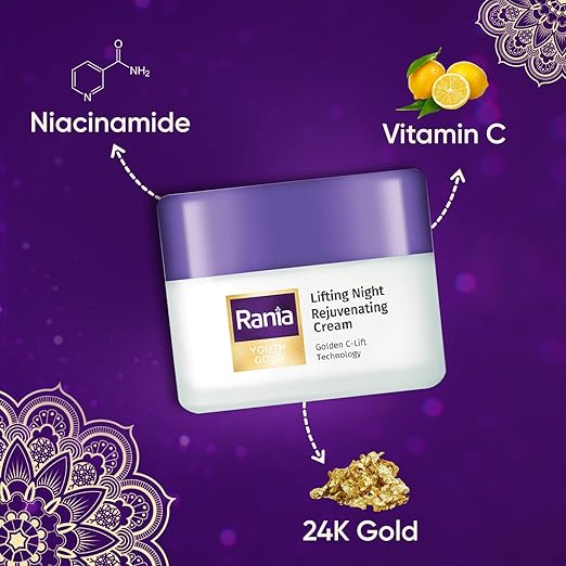 Rania Night Cream with Vitamin C 24K Gold - 45 gms