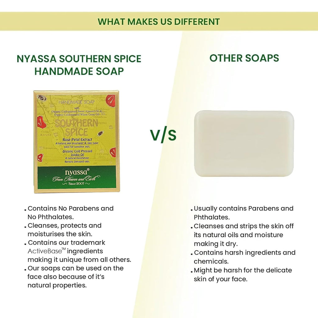 Nyassa Southern Spice Natural Bathing Handmade Soap All Skin Type - 150 Gms