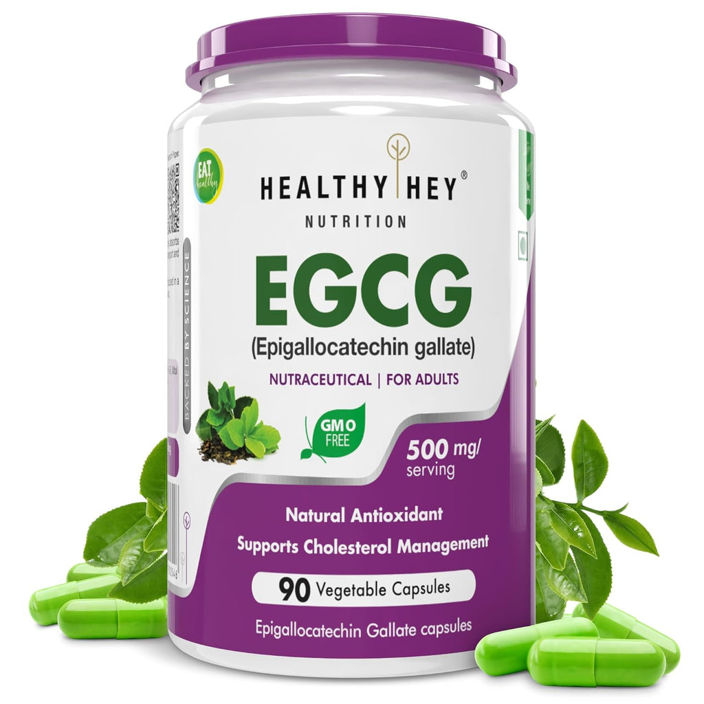 HealthyHey Nutrition EGCG from Green Tea Extract -EGCG - Antioxidant Support - 90 Veg. Capsules