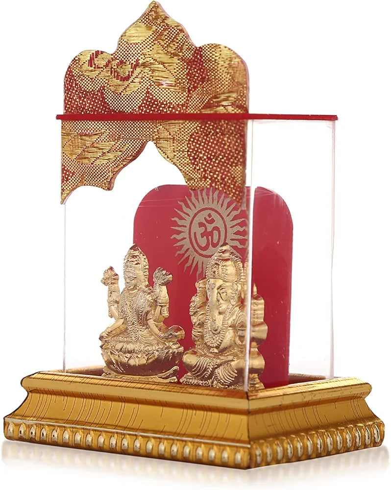 Awesoome Craft Goddess Laxmi and Ganesh Idol Status Murti Acrylic Idol Golden Polish