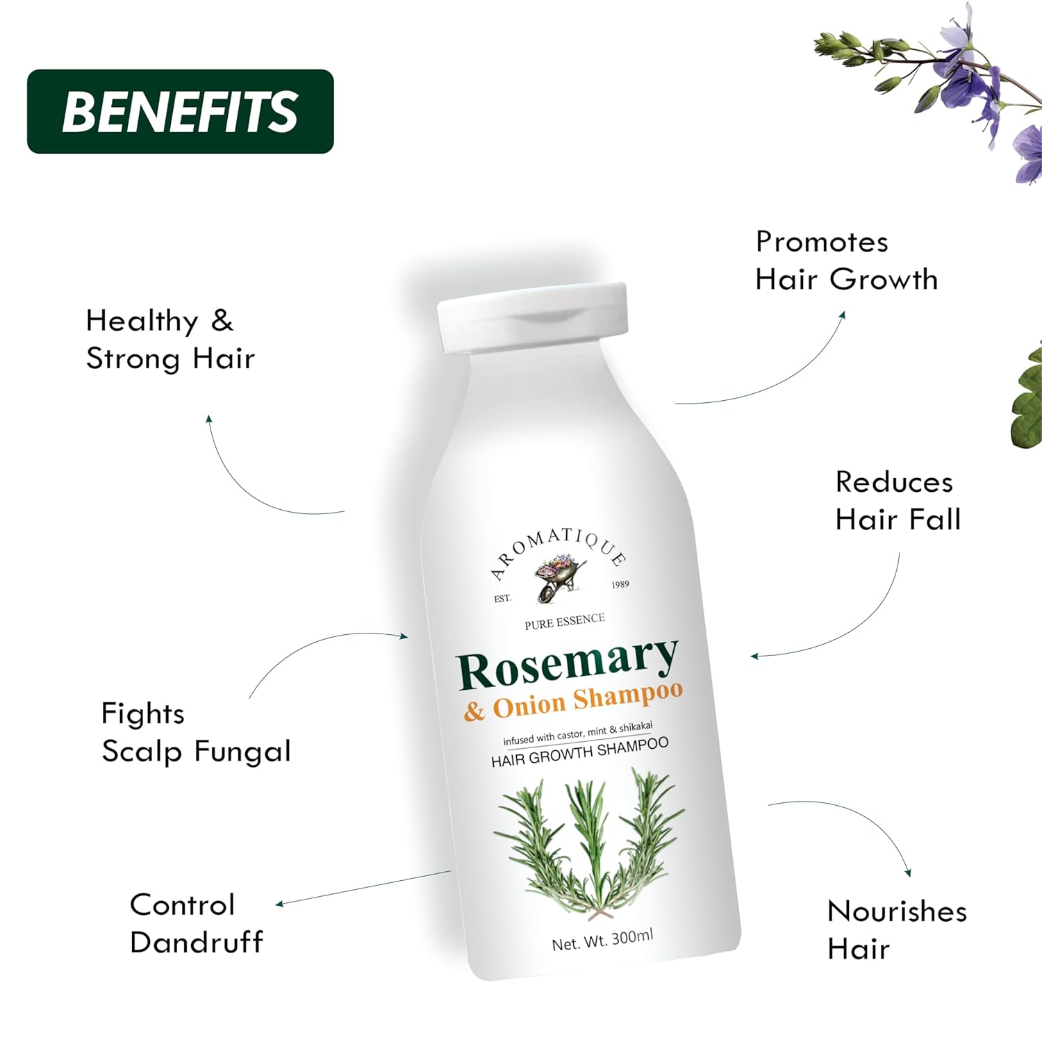 Aromatique Rosemary & Onion Shampoo - 300 ml