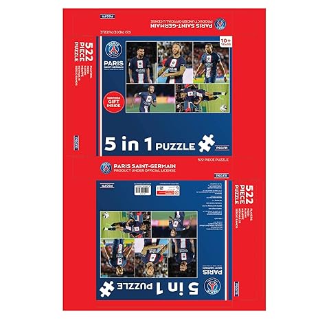 Popcorn Games & Puzzles Kid Premiership Soccer Psg Paris Saint Germain 522 Zigsaw 10+ Messi Neymar