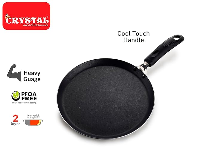 Crystal Classic Series Non Stick Dosa Tawa Flat Tawa 250 mm - 508 gms