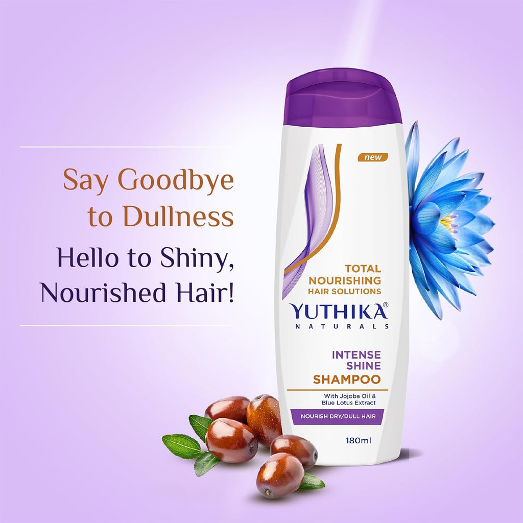 Yuthika Naturals Intense Shine Shampoo Total Nourishing - Each 180 ml Pack Of 2