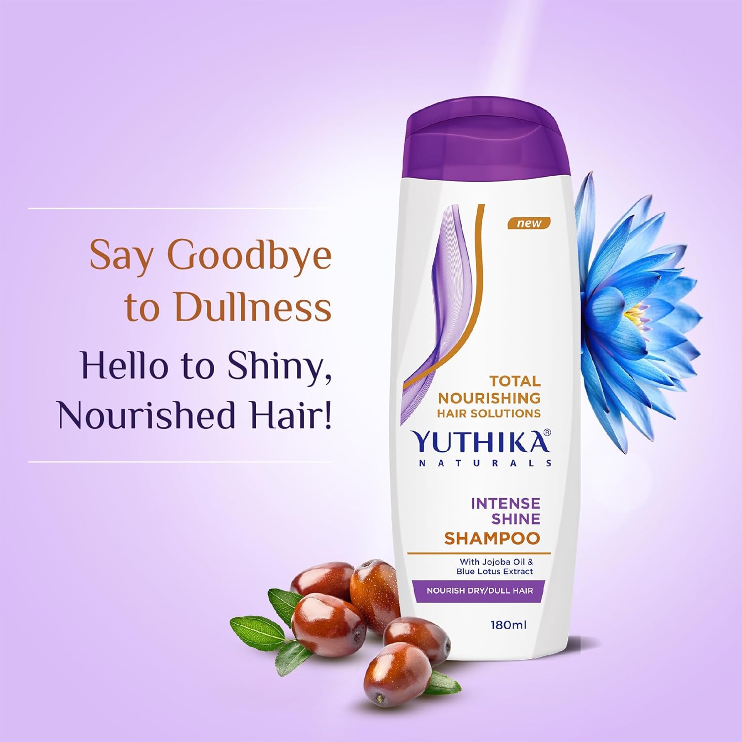 Yuthika Naturals Intense Shine Shampoo Total Nourishing - Each 180 ml Pack Of 2