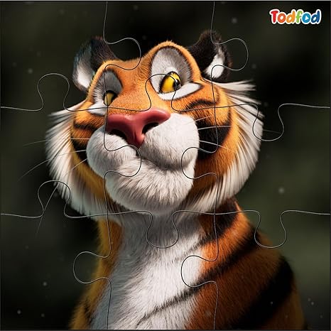 TodFod Wooden Jigsaw Puzzles Toy for Kids & Children The Jungle Book Mowgli & Friends 54 Pieces 6 in 1 Puzzles