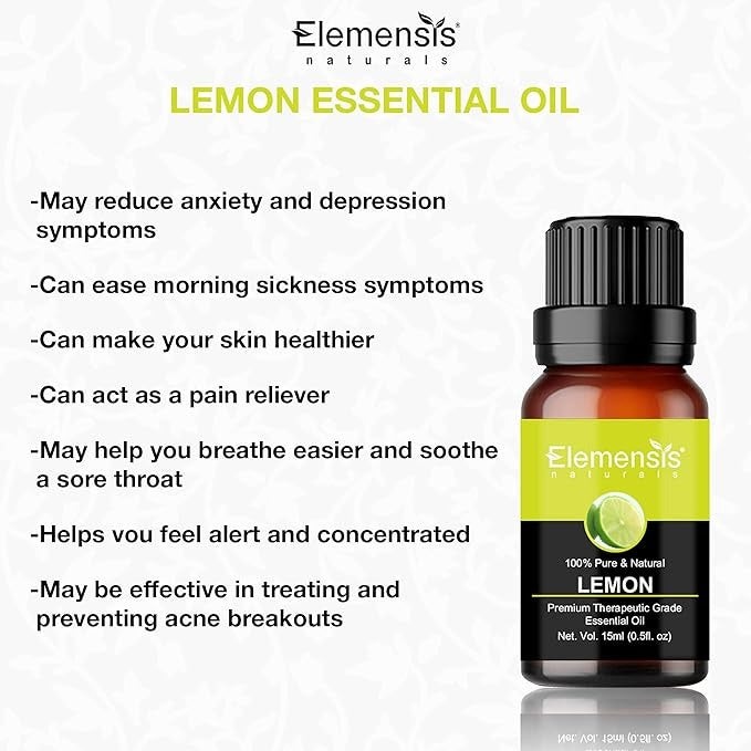 Elemensis Naturals Lemon Essential Oil - 15 ml
