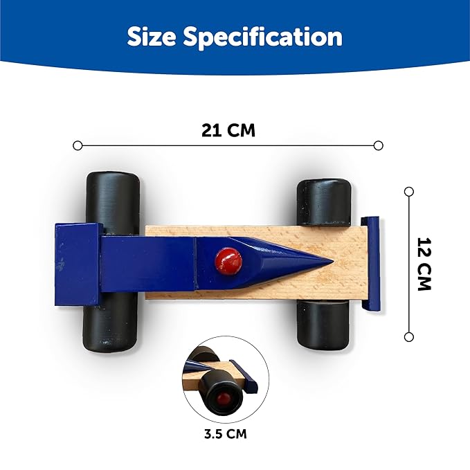 Mini Leaves Wooden Racing Car Toy Push Pull Toy Car Wooden Toy Car Combo Set of 2