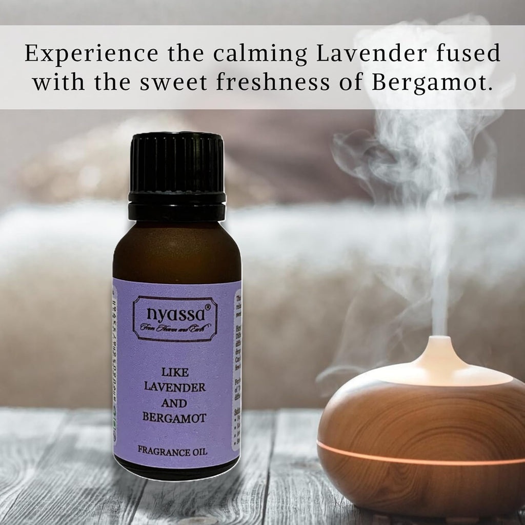 Nyassa Like Lavender and Bergamot Fragrance Oils for Men and Women - 20 Ml