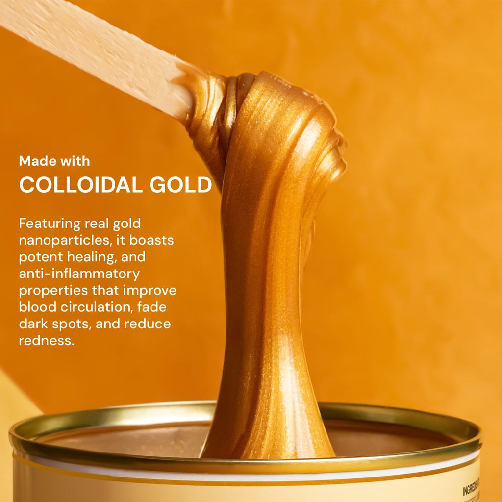 Raaga Professional Liposoluble Metallic Wax, Gold, 800 ml