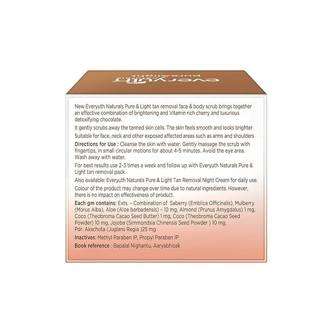 Everyuth Naturals Chocolate And Cherry Tan Removal Scrub Jar - 50 gms
