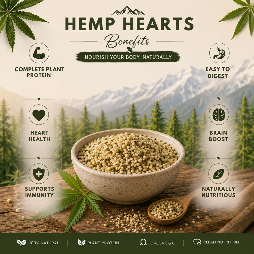 Earthen Story Hemp Hearts, 150g | Himalayan Origin Shelled Hemp Seeds | Rich in Plant Protein & Omega 3 | Lab Tested for Pesticide Residues | Mild Nutty Taste | Superfood for Smoothies, Salads & Breakfast
