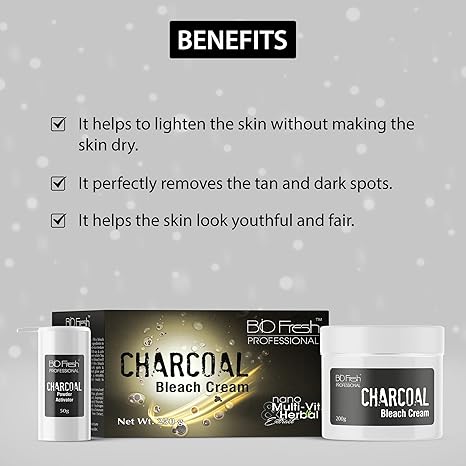 Biofresh Herbals Charcoal Bleach Cream Kit - 250 gms