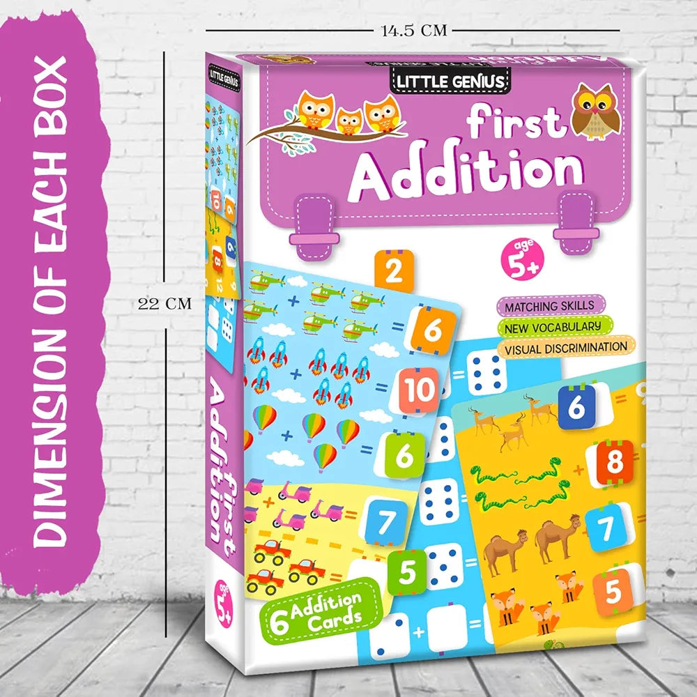 Hello Friend My First Addition Math Puzzle Game Box Set for Kids Early Learning Activity with Alphabet, Number Games