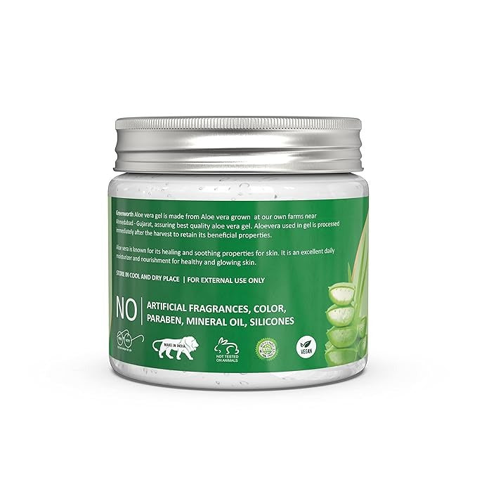 Green Worth Pure Aloe Vera Gel for Face Skin and Hair - 200 gms