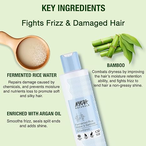 Nykaa Naturals Fermented Rice Water & Bamboo Shampoo - 200 ml