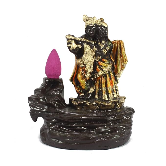 Ecraftindia Krishna Smoke Scented Backflow Cone Incenses | Orange