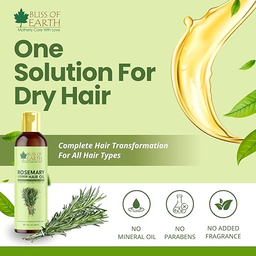 Bliss of Earth Rosemary Oil For Hair Growth - 200 ml