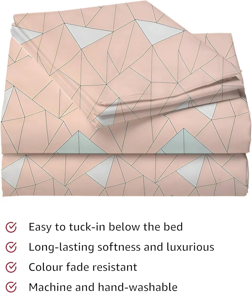Starnstyle Polycotton 220 Tc Floral Printed King Size Double Bedsheet with 2 Pillow Covers Lisone