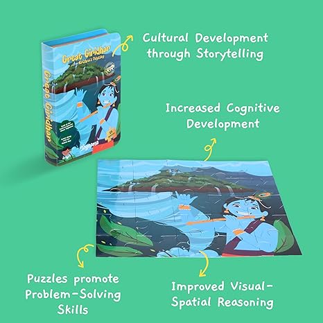 Toynama Educational Toys for Kids Great Giridhar 25 Pcs Jigsaw Puzzles Ages 2+ Cultural Interactive