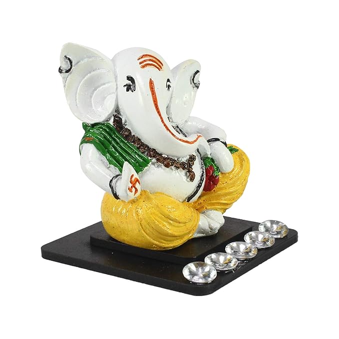 Ecraftindia Decorative Lord Ganesha Showpiece for Car Dashboard | Home Temple and Office Desks