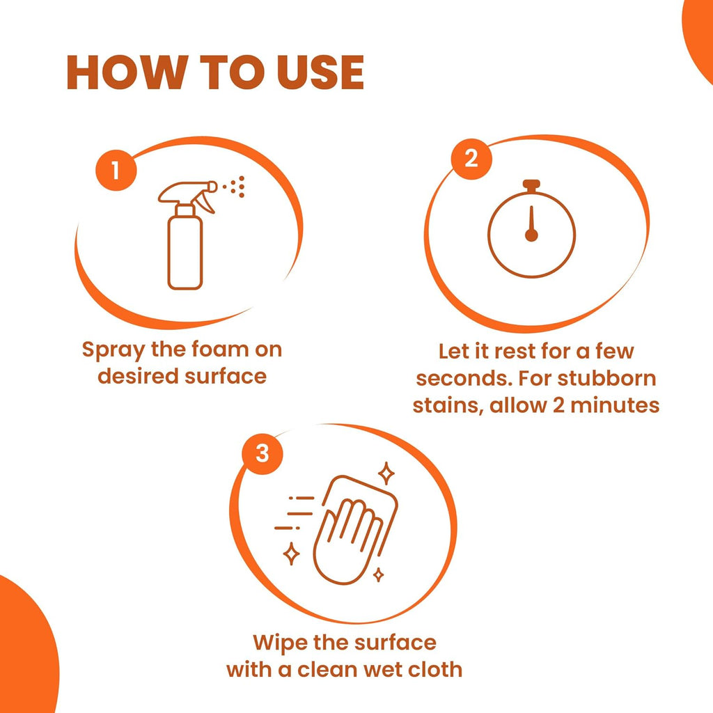 Happi Planet | Kitchen Cleaner | Indiaâ€™s 1st Foaming Formulation for Less Scrubbing | 500ml | Suitable for Stoves, Chimneys, Counter Tops, Appliances, Walls & Cabinets | Non Toxic & Natural