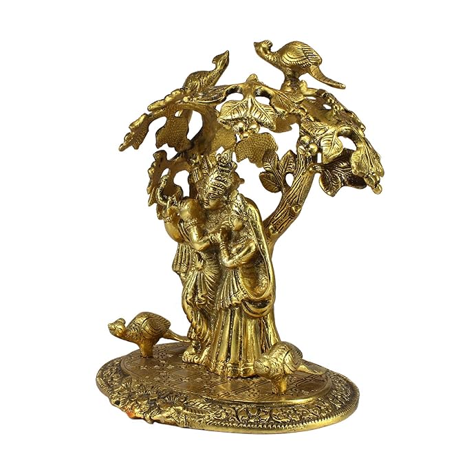 Ecraftindia Radha Krishna Standing Under Tree Showpiece