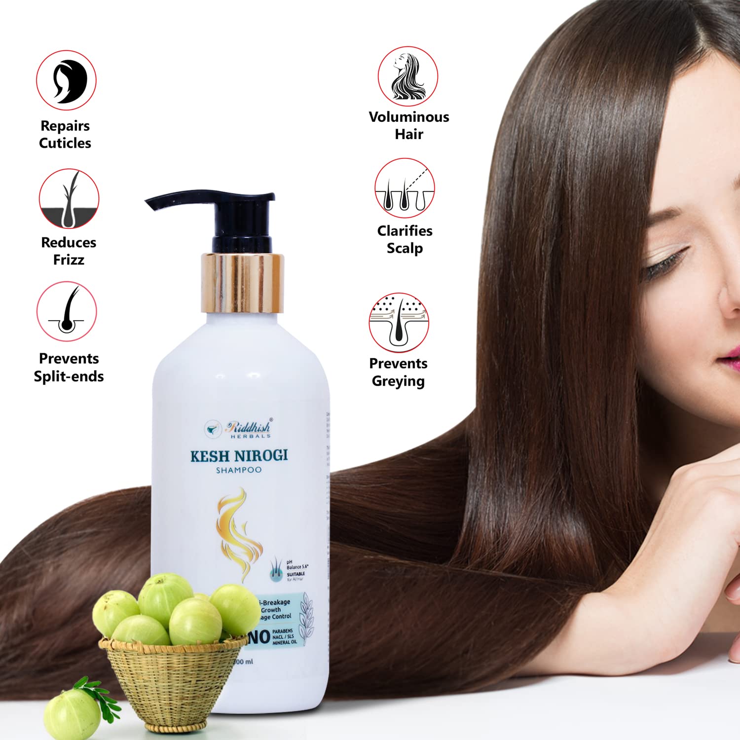Riddhish Herbals Kesh Nirogi Anti-Hair Fall Shampoo - 300 ml