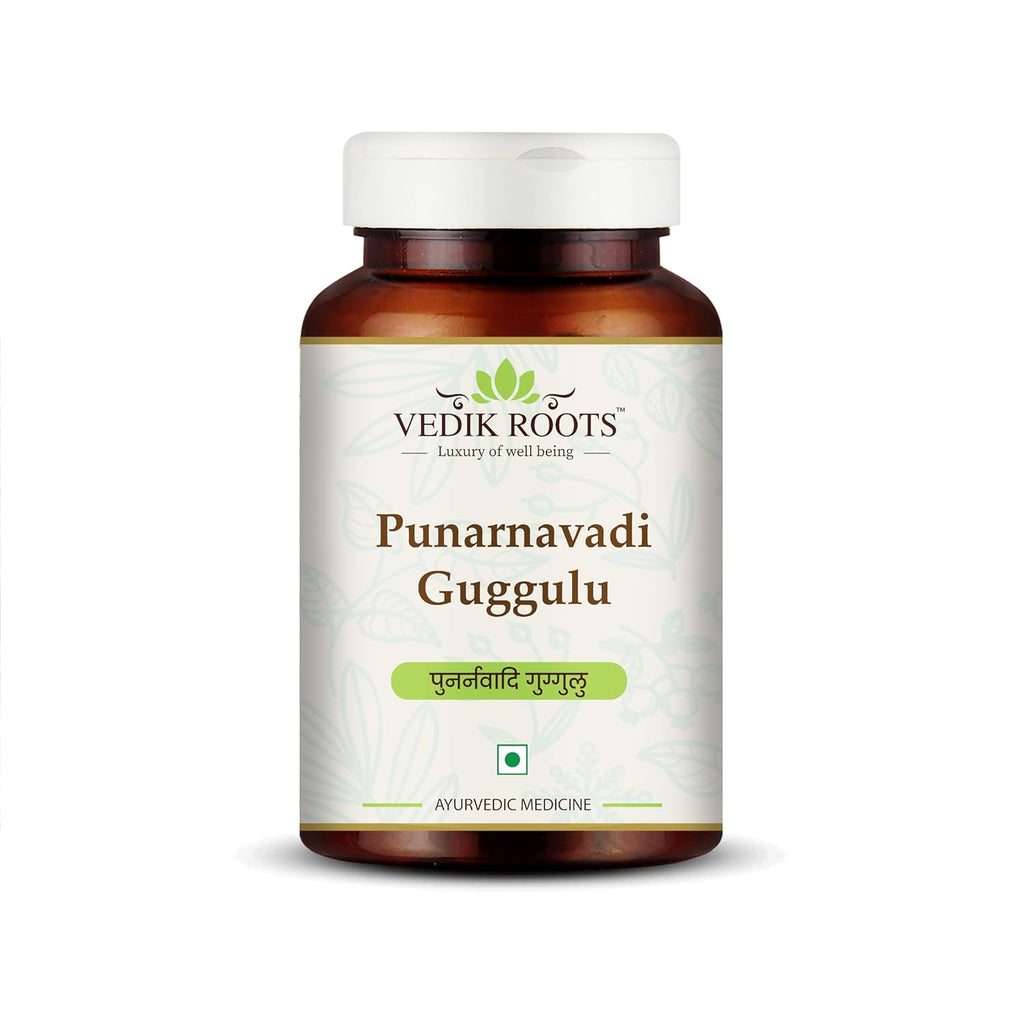 Punarnavadi Guggulu Tablets | Pure & Natural Ayurvedic Herbal herb Traditionally Used to Support Detoxification & Kidney Function| 60 Veg Tablets (Pack of 1)