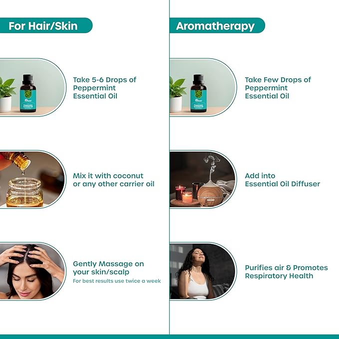 DPetals Peppermint Essential Oil - 15 ml
