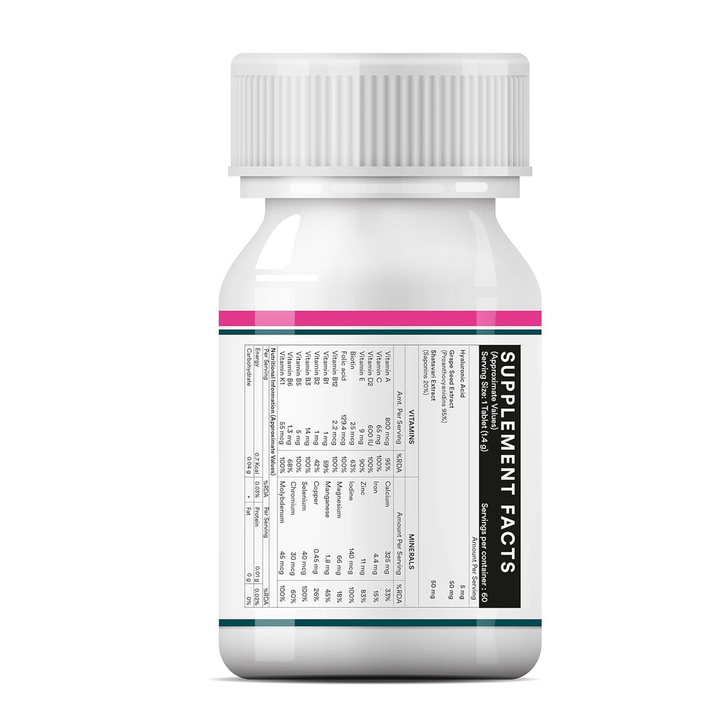 INLIFE Women's Multivitamin Tablets | 60 Tablets | Enriched with Zinc, Vitamin C, Vitamin D, and Essential Multiminerals | Supports Immunity and Energy Levels (Pack of 1)