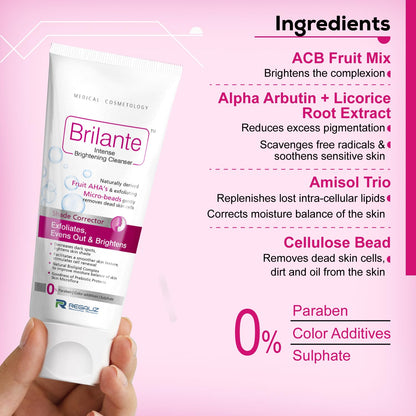 Regaliz Brilante Intense Brightening Cleanser - 75 gms